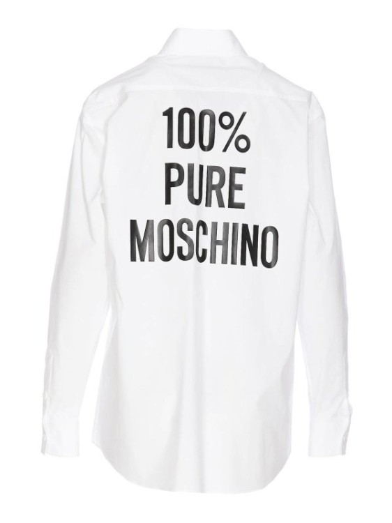 Shop Moschino White Printed Shirt