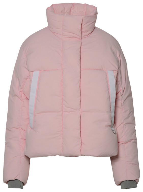 CANADA GOOSE JUNCTION' PINK NYLON CROPPED DOWN JACKET