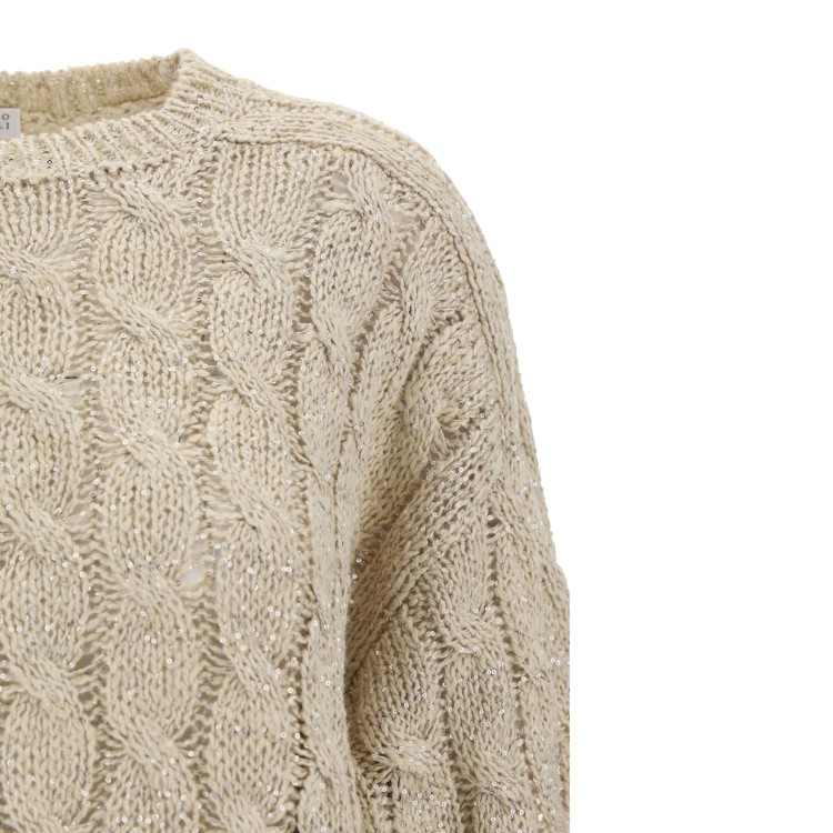 Shop Brunello Cucinelli Crewneck Sweater In Neutrals