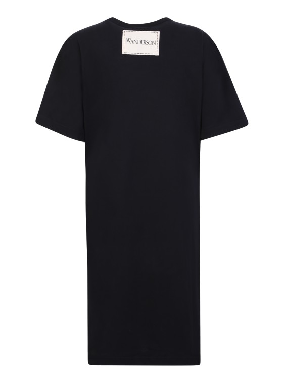 Shop Jw Anderson Hinge Detail Black T-shirt Dress