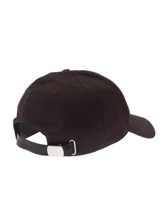 Shop Alexander Mcqueen Black Baseball Cap With Logo In Cotton