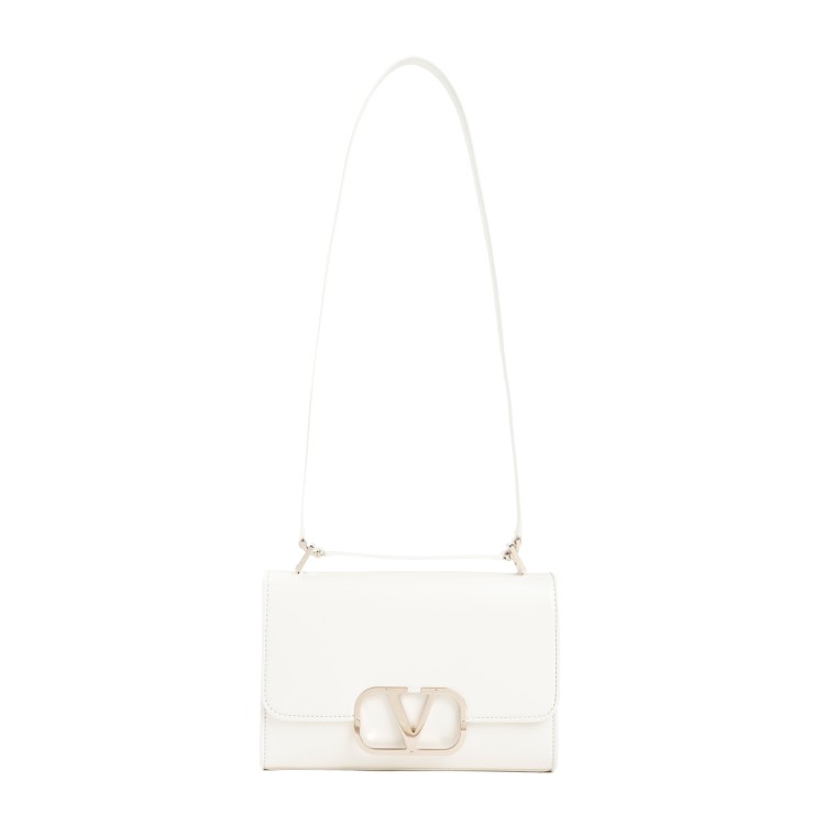Valentino Garavani White Ivory Leather Shoulder Bag