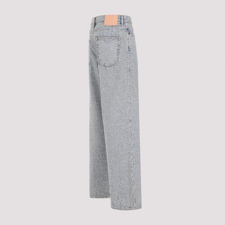 Shop Acne Studios Blue Beige Cotton Jeans In Grey