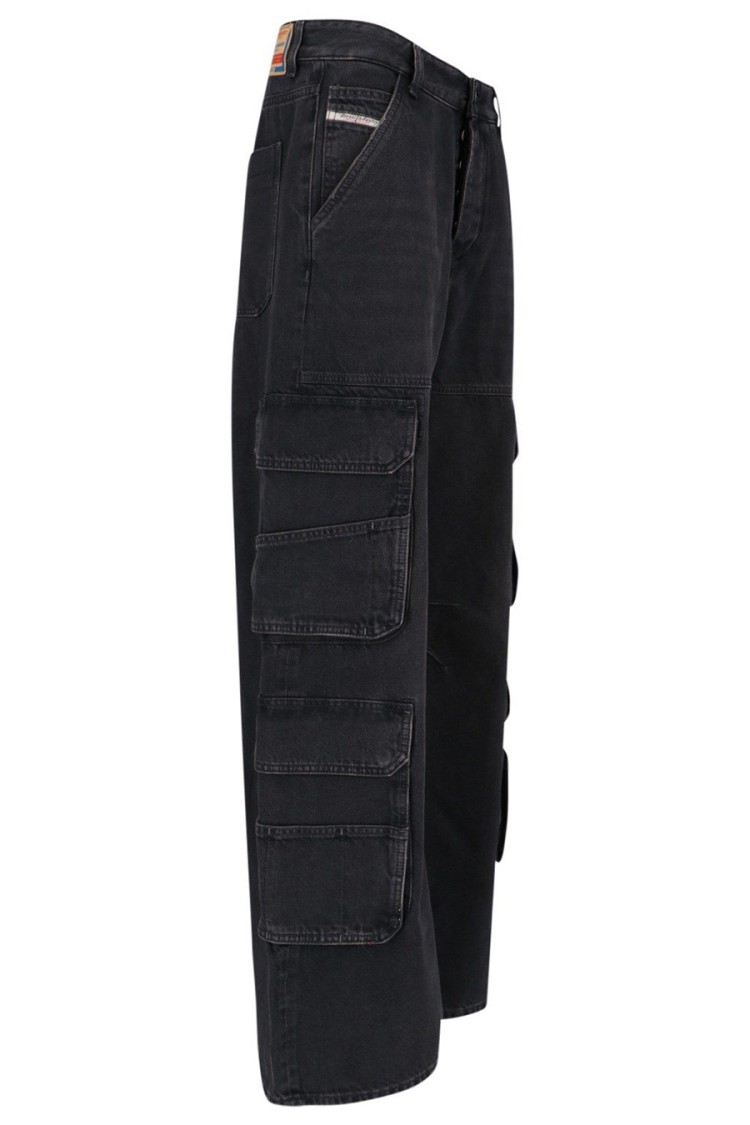 Diesel Woman Jeans Black Size 28w-32l Cotton In Black