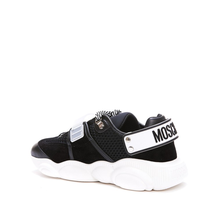 Shop Moschino Teddy-sole Sneakers In Black