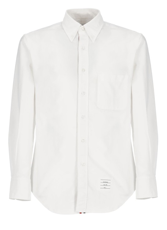 Thom Browne Cotton Popeline Shirt In White