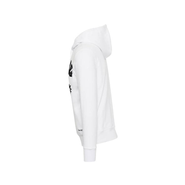 Shop Alexander Mcqueen Cotton Logo Hooded Sweatshirt In White