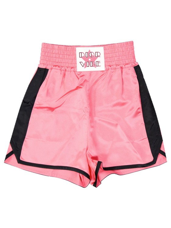 Shop Dior Vibe Satin Shorts In Pink