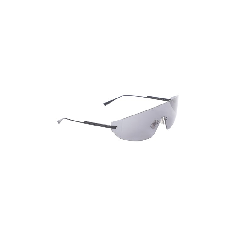 Shop Bottega Veneta Black Acetate Sunglasses In White