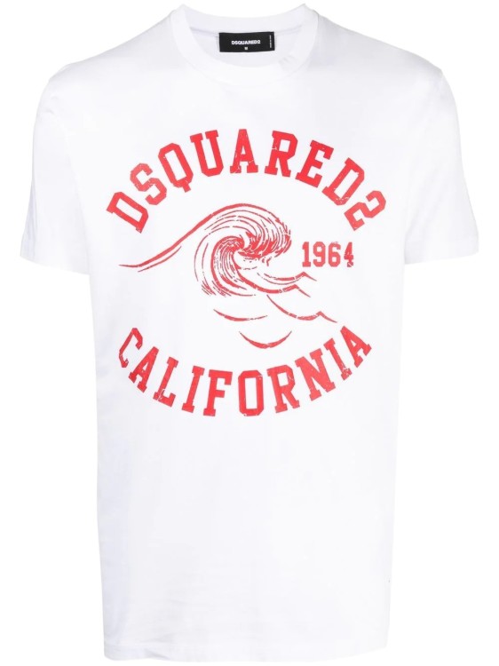 DSQUARED2 WHITE SHORT-SLEEVED,468ab35e-9106-4d33-2c55-3234650538a5