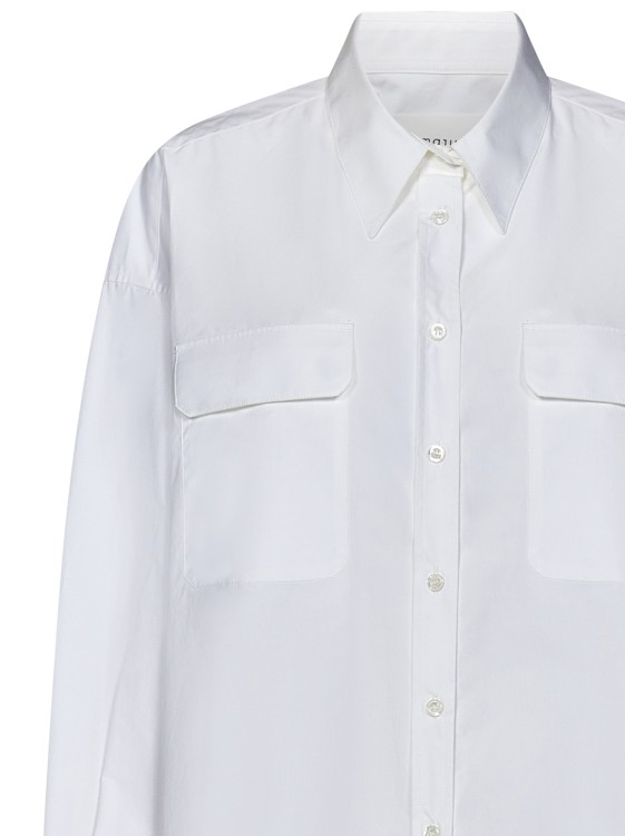 Shop Armarium Leo White Cotton Poplin Oversized Shirt