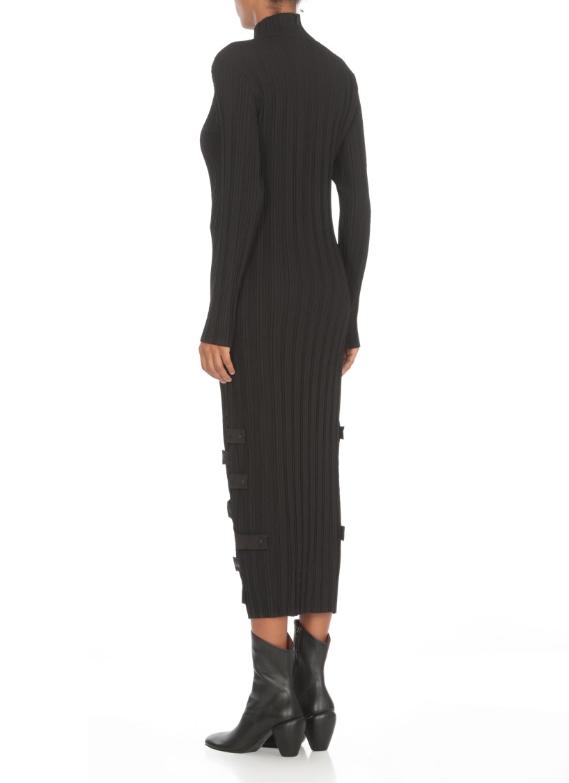 Shop Nu Pleated Dress In Black