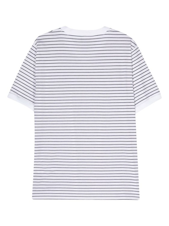 Shop Peserico V-neck Striped T-shirt In White