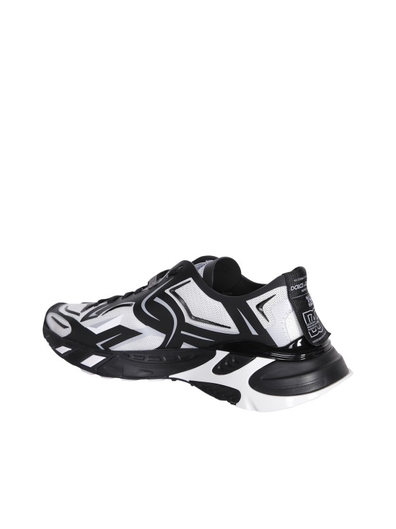 Dolce & Gabbana Two-tones Fabric Dragon Sneakers For Men In Grey