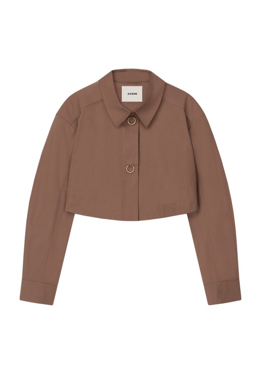 Shop Aeron Thurman - Cropped Shirt In Brown