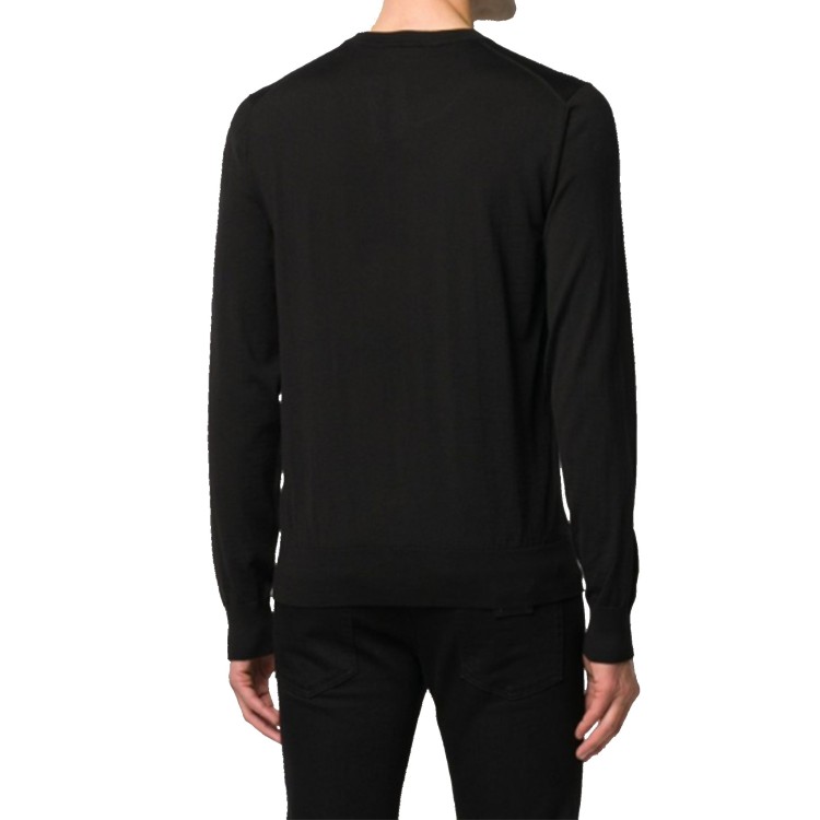 Shop Dolce & Gabbana Gragon Wool Sweater In Black