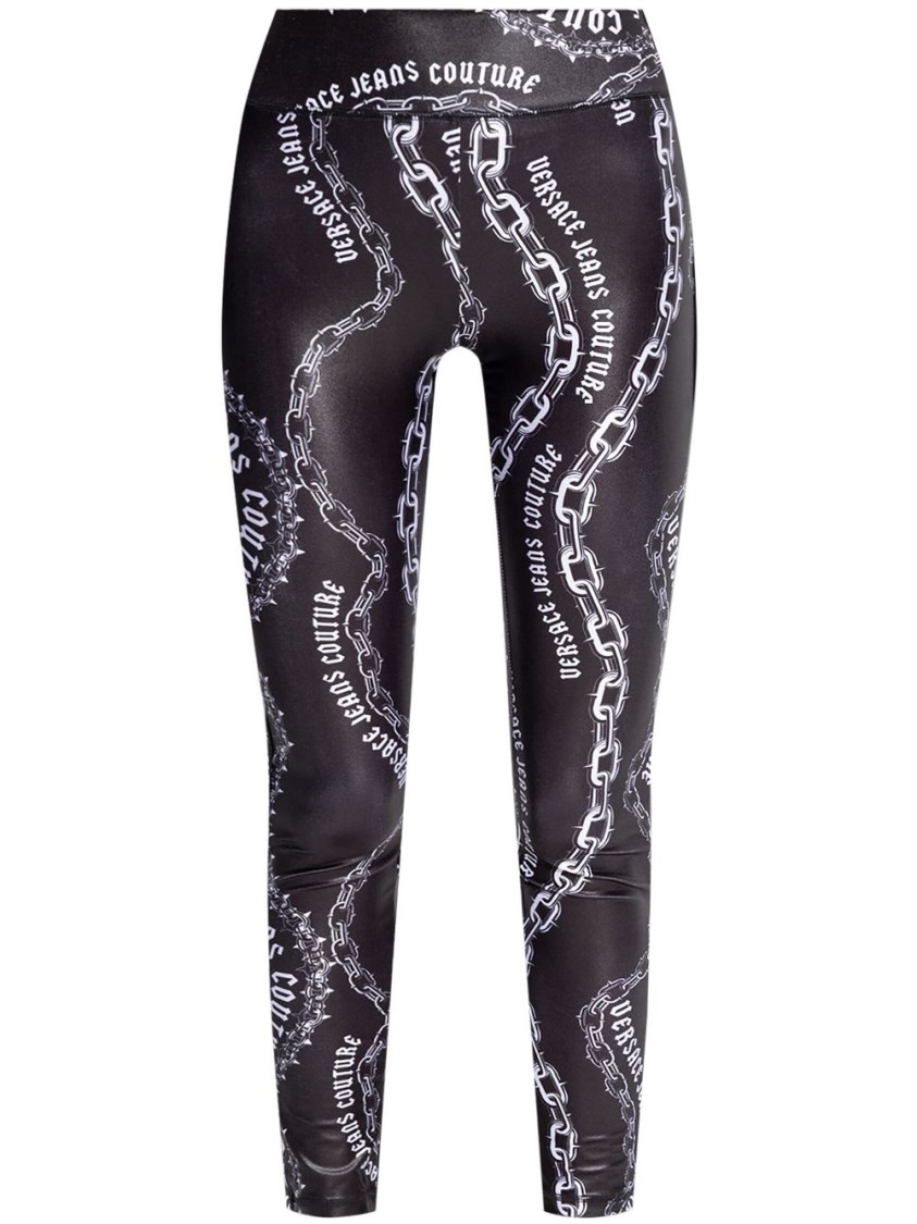 Versace Jeans Couture Chain Couture Leggings In Black
