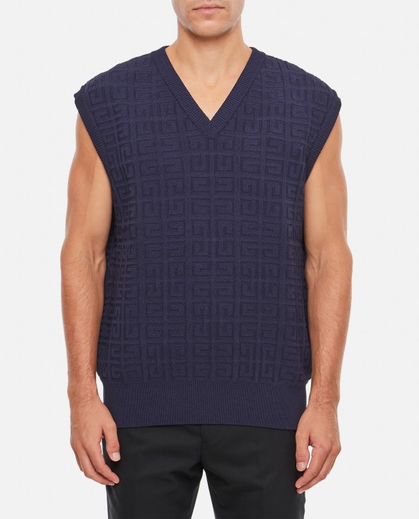 Shop Givenchy Textured All Over 4g Vest In Black