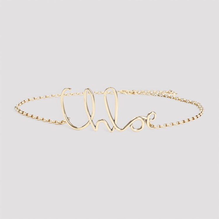 Chloé Vintage Gold Brass Belt In Neutrals