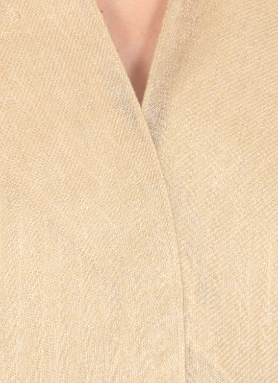 Shop Peserico Gold Linen Stole In Neutrals