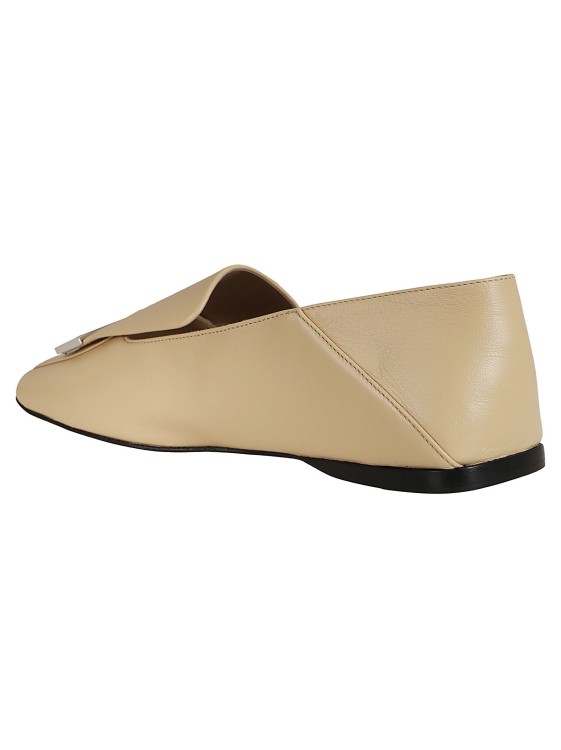 Shop Sergio Rossi Flat Leather Moccasin In Neutrals