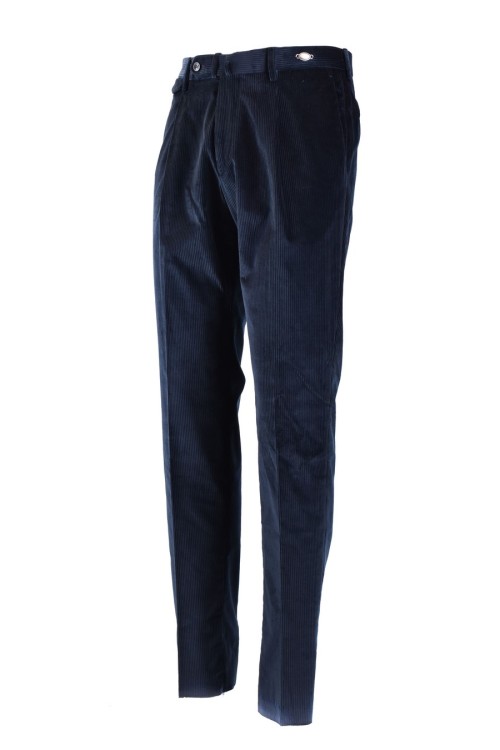 Shop Tagliatore Blue Trouser In Black