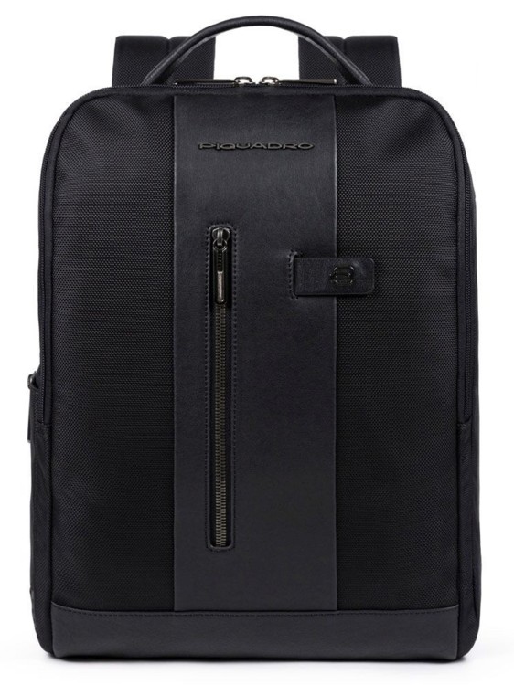 Piquadro Black Backpack With Laptop & Ipad Storage