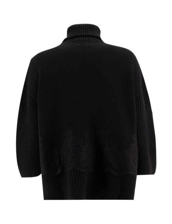 Shop Ermanno Scervino Turtleneck Wool Sweater In Black