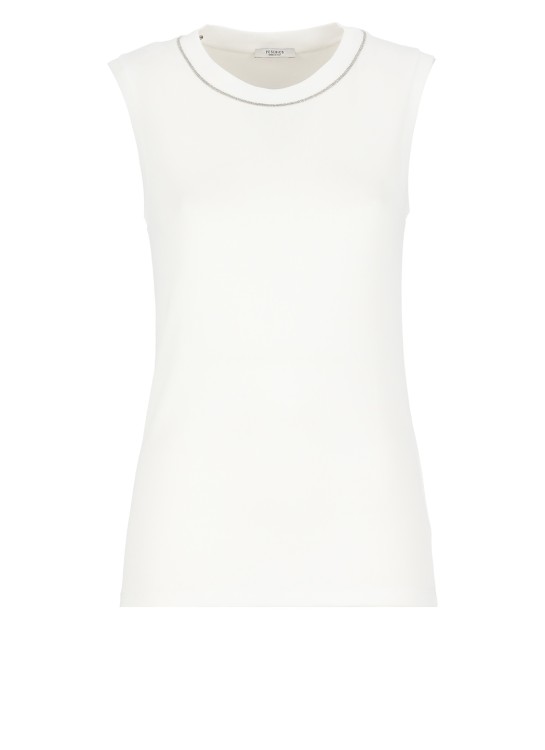 Shop Peserico Top With Light Point Details In White