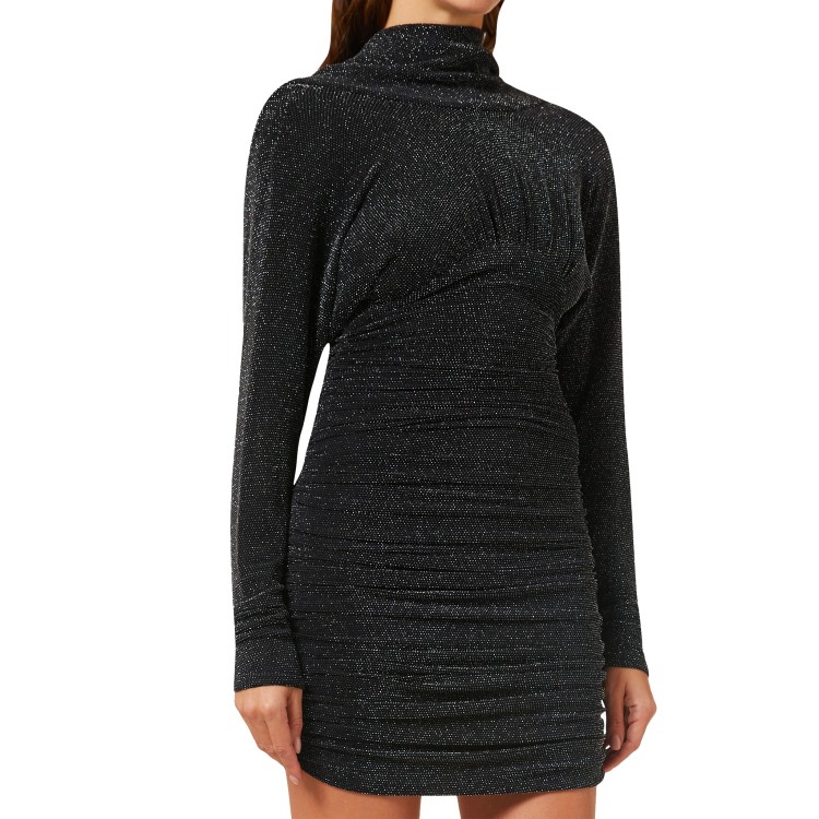 Saint Laurent Cowl Back Dress in Lurex Jersey - Black - Women - S