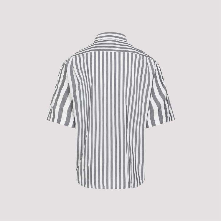Shop Acne Studios Black White Viscose-blend Shirt