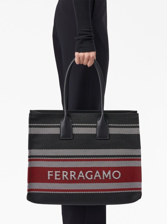 Shop Ferragamo Large Signature Multicolor Bag
