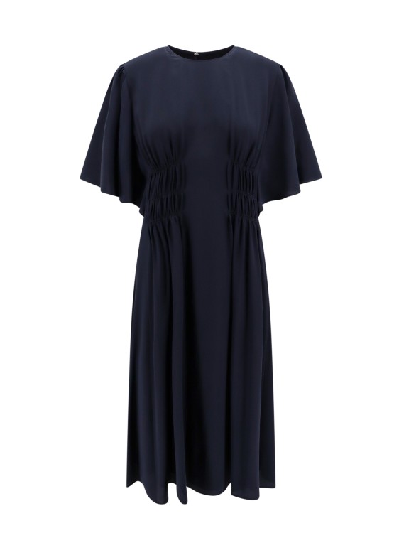 Chloé Silk Dress With Frontal Drapery In Black