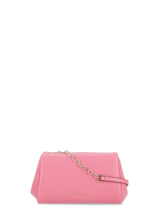 Shop Michael Michael Kors Leather Shoulder Bag In Pink