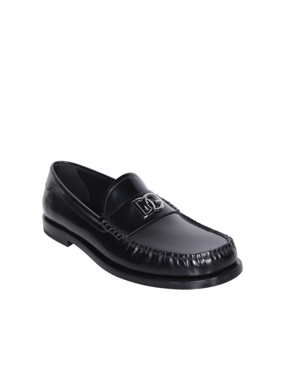 Shop Dolce & Gabbana Slip-on Leather Loafer In Black