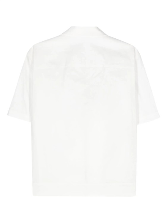 Shop Neil Barrett White Bomber Harrington Shirt