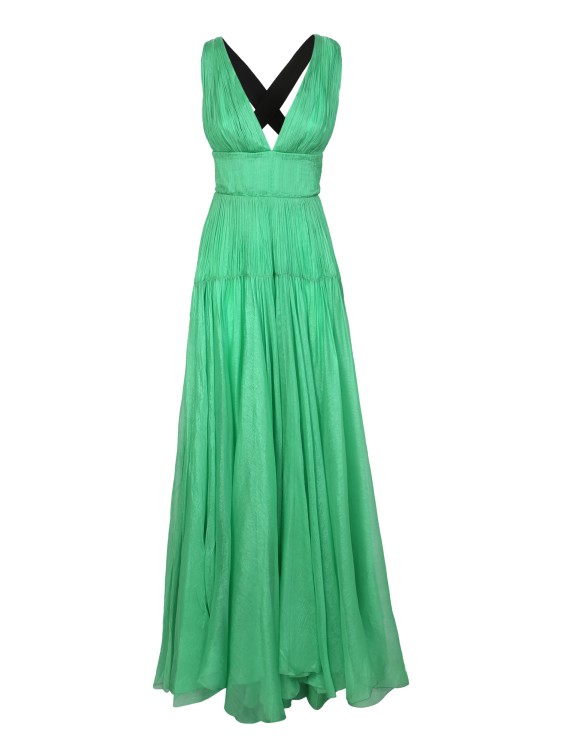 Shop Maria Lucia Hohan Green Calliope Long Dress