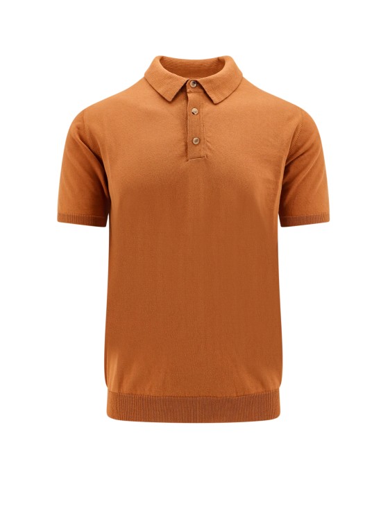 Shop Roberto Collina Cotton Polo Shirt In Orange