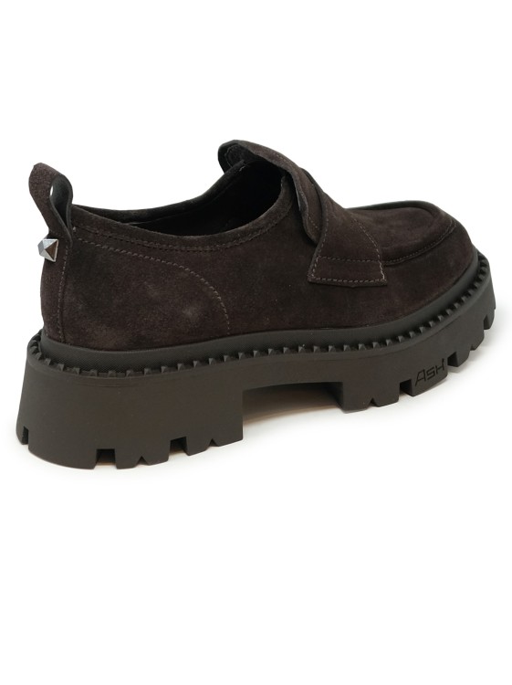 Shop Ash Brown Suede Genial Loafers In Black