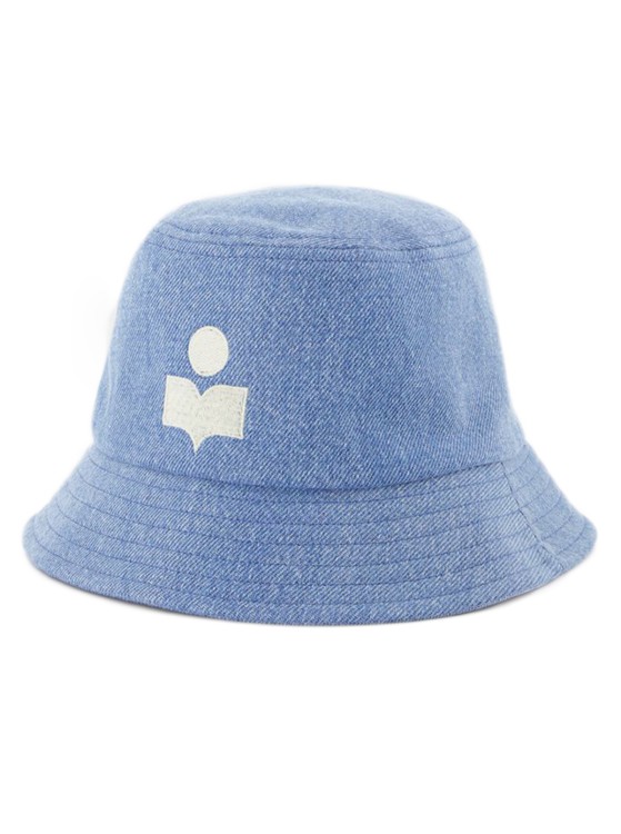 Shop Isabel Marant Haley-gb Hat - Light Blue - Cotton
