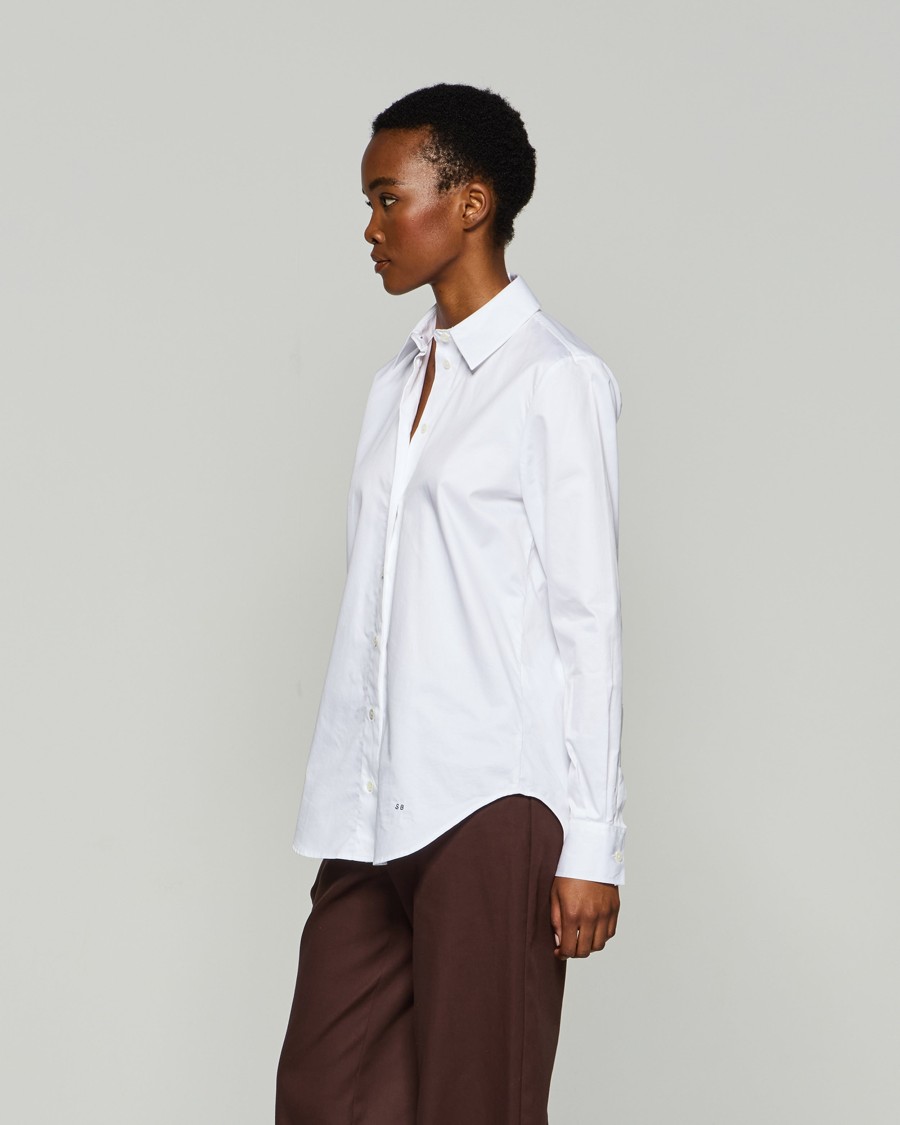 Shop Serena Bute Cotton Classic Shirt - White