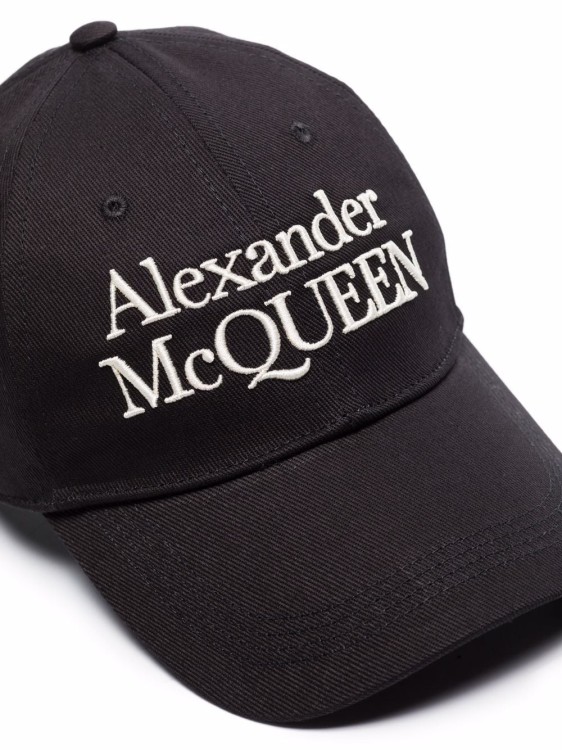 Shop Alexander Mcqueen Logo-embroidered Baseball Cap In Black