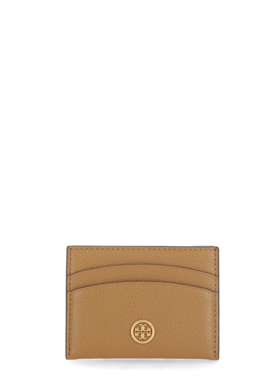 Shop Tory Burch Robinson Card Holder In Brown