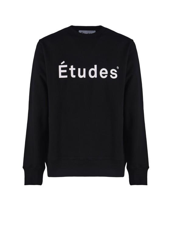 Shop Etudes Studio Organic Cotton Sweatshirt With Logo In Black