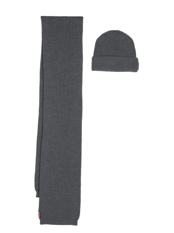 Dsquared2 Scarf-beanie Set In Grey