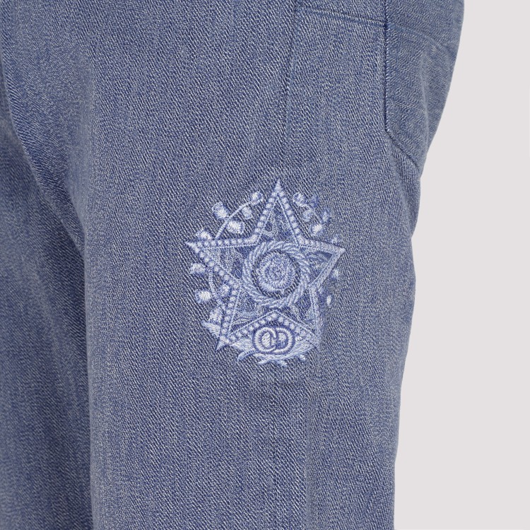 Shop Dior Blue Cotton Jeans
