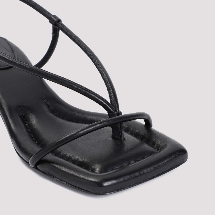 Shop By Malene Birger Black Nappa Cow Leather Tevi Sandals