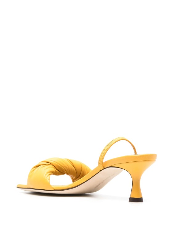 Shop Lorena Antoniazzi Yellow Twisted Sandals