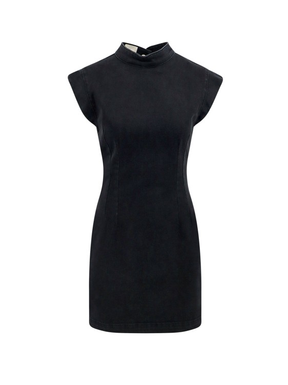 Shop Isabel Marant Stretch Cotton Dress In Black