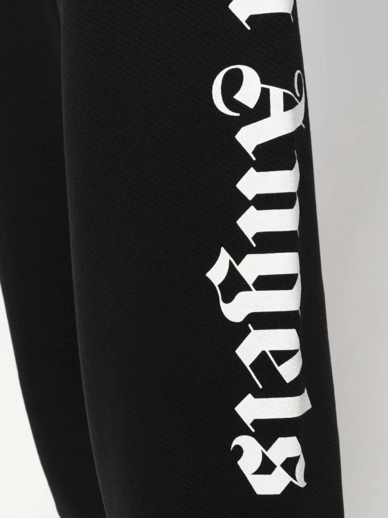 Shop Palm Angels Logo-print Drawstring Sweatpants In Black